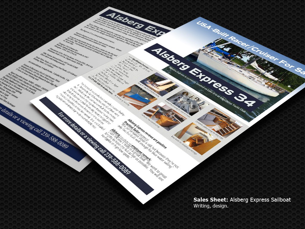Sailboat sell sheet General Marketing Service